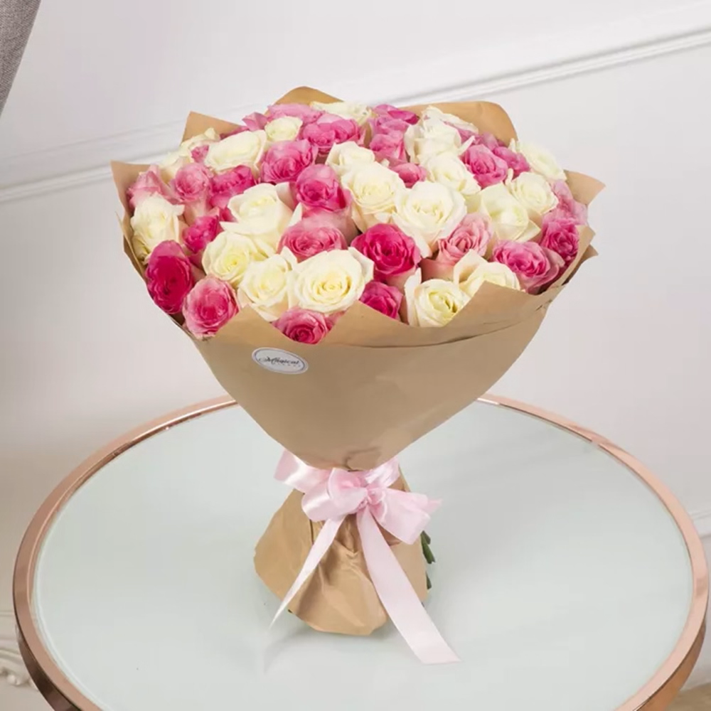 51 Pink White Roses