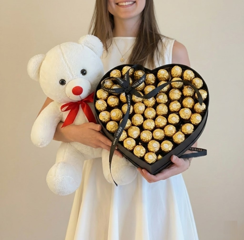 Teddy Bear – Heart Shape Ferrerocher
