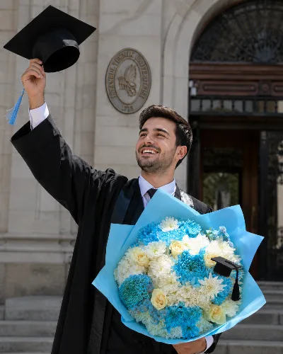 Blue Success Graduation Bouquet