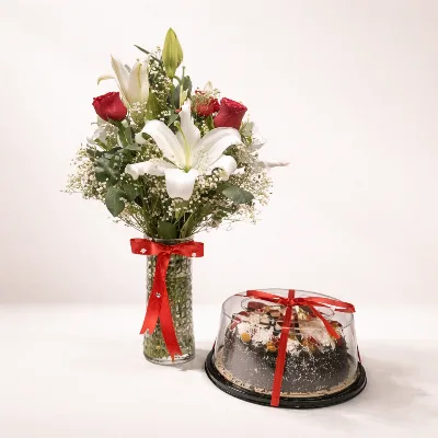 Happy Birthday Flowers + Cake