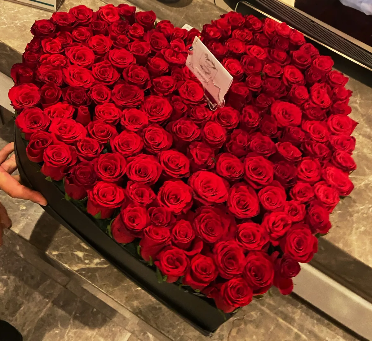 Heart Shape Roses Box